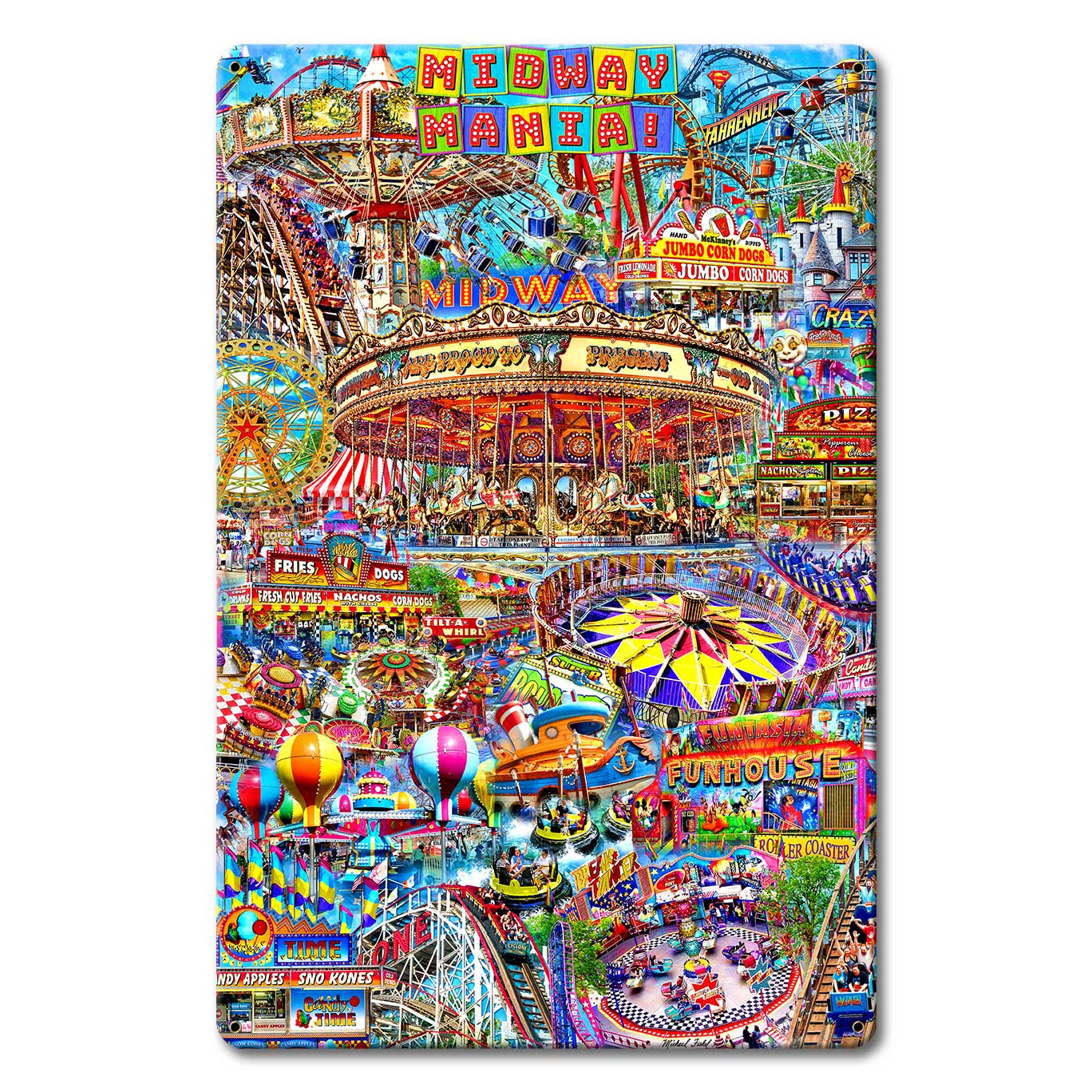 Midway Mania 12 X 18 vintage metal sign