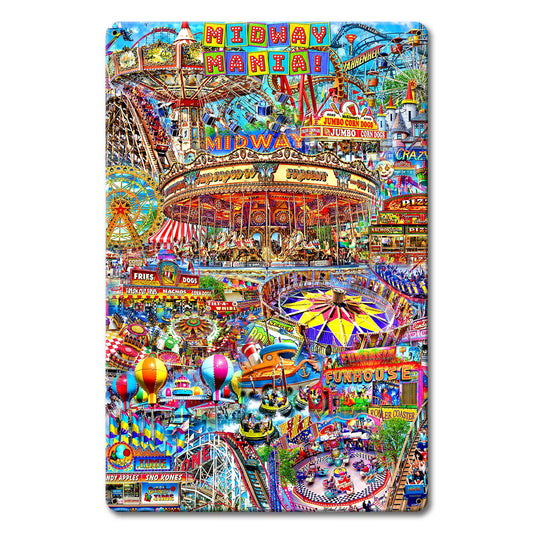 Midway Mania 12 X 18 vintage metal sign