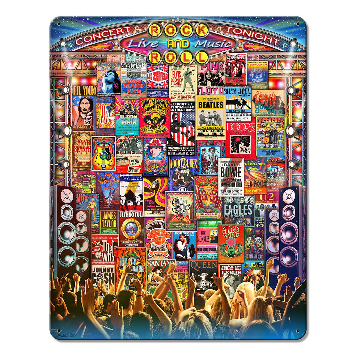 Concert Tonight 12 X 15 vintage metal sign