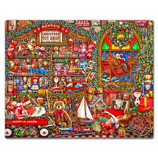 Santa's Toy Shop 30 X 24 vintage metal sign