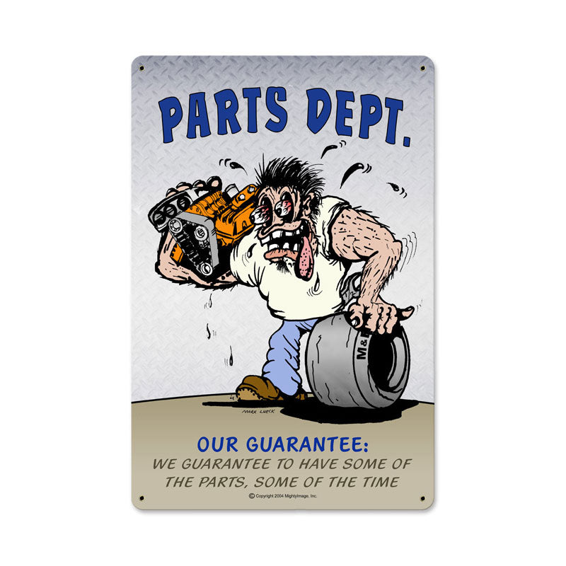 Parts Dept Vintage Sign