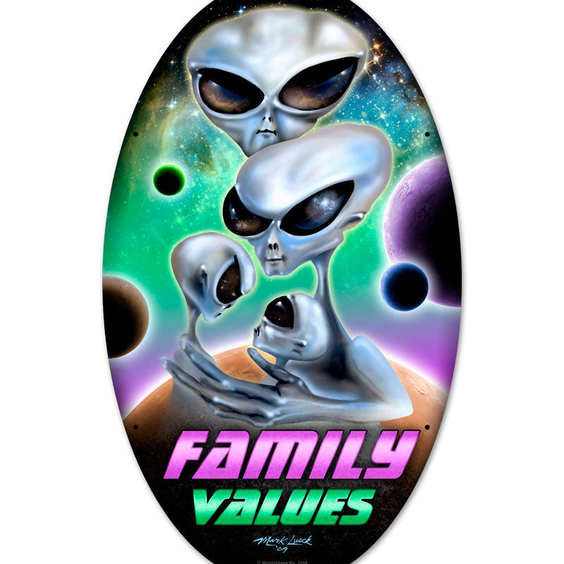 Family Values Vintage Sign