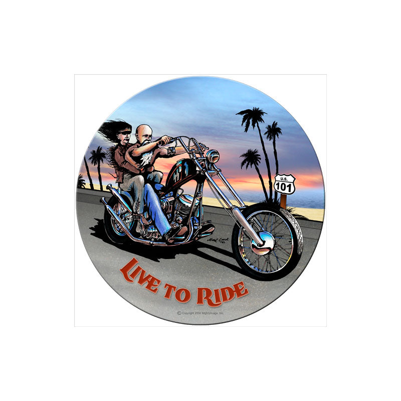 Live To Ride Vintage Sign