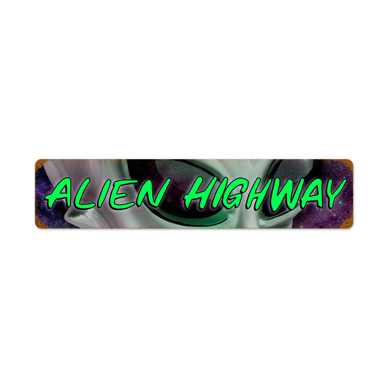 Alien Hwy Vintage Sign