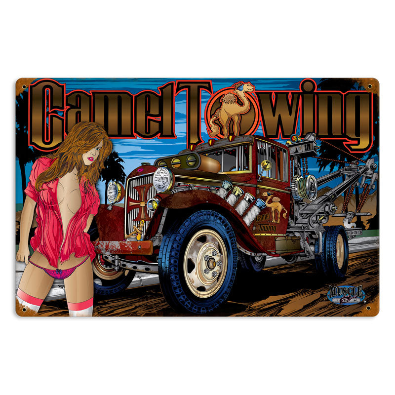 Camel Towing Vintage Sign