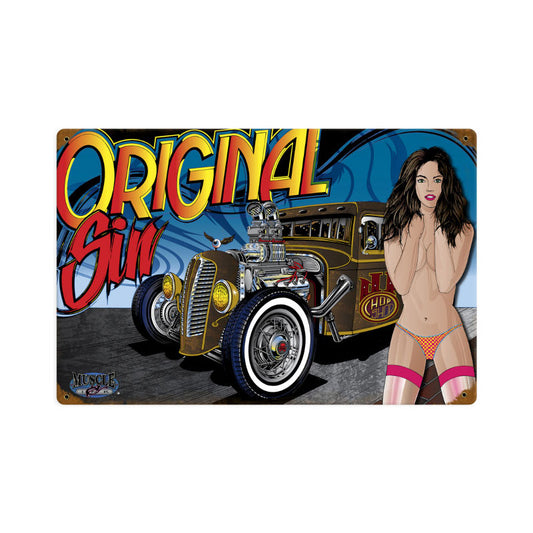 Rad Rod Original Sin Vintage Sign