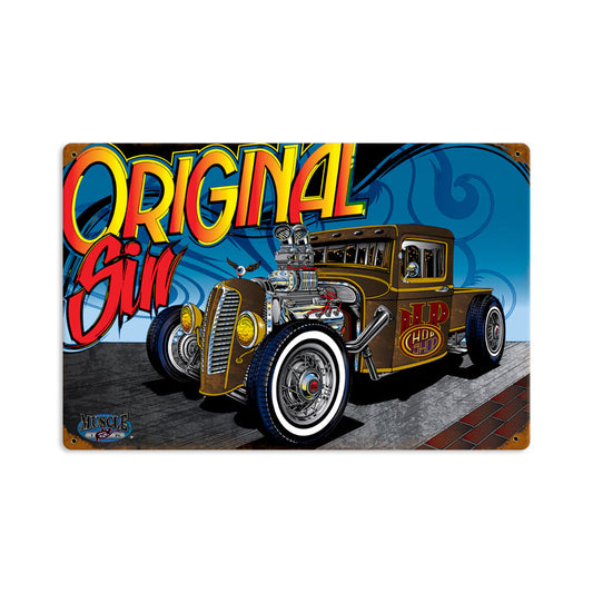 Rat Rod Original Sin Vintage Sign