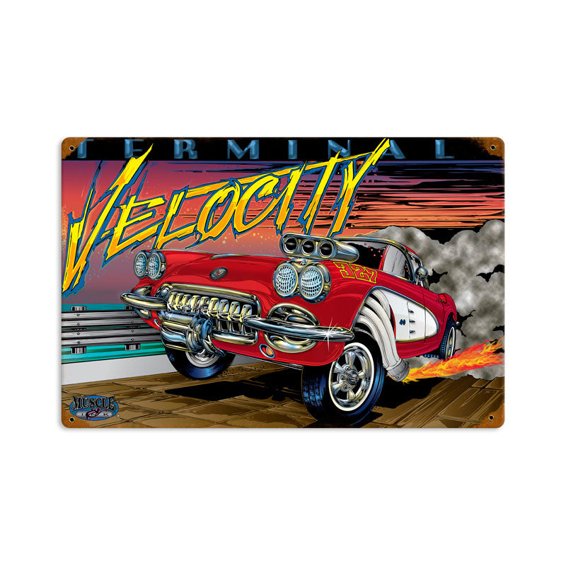 Terminal Velocity Vintage Sign