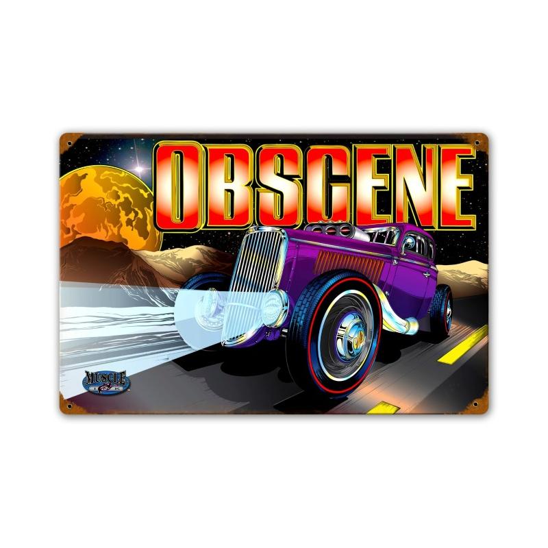 Obscene Vintage Vintage Sign