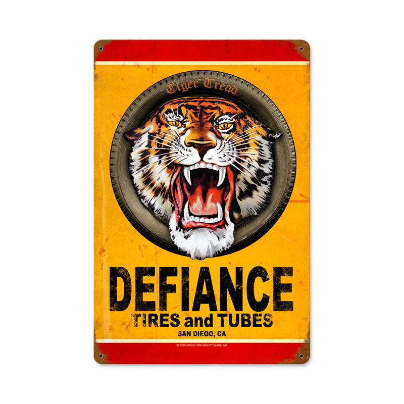 Defiance Tires Vintage Sign