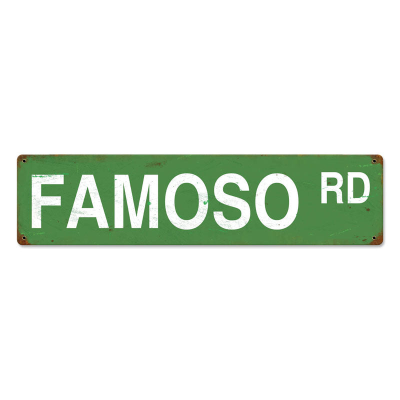 Famoso Road Vintage Sign