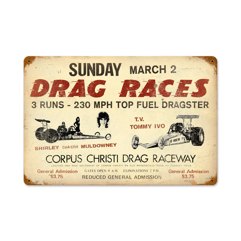 Drag Races Vintage Sign