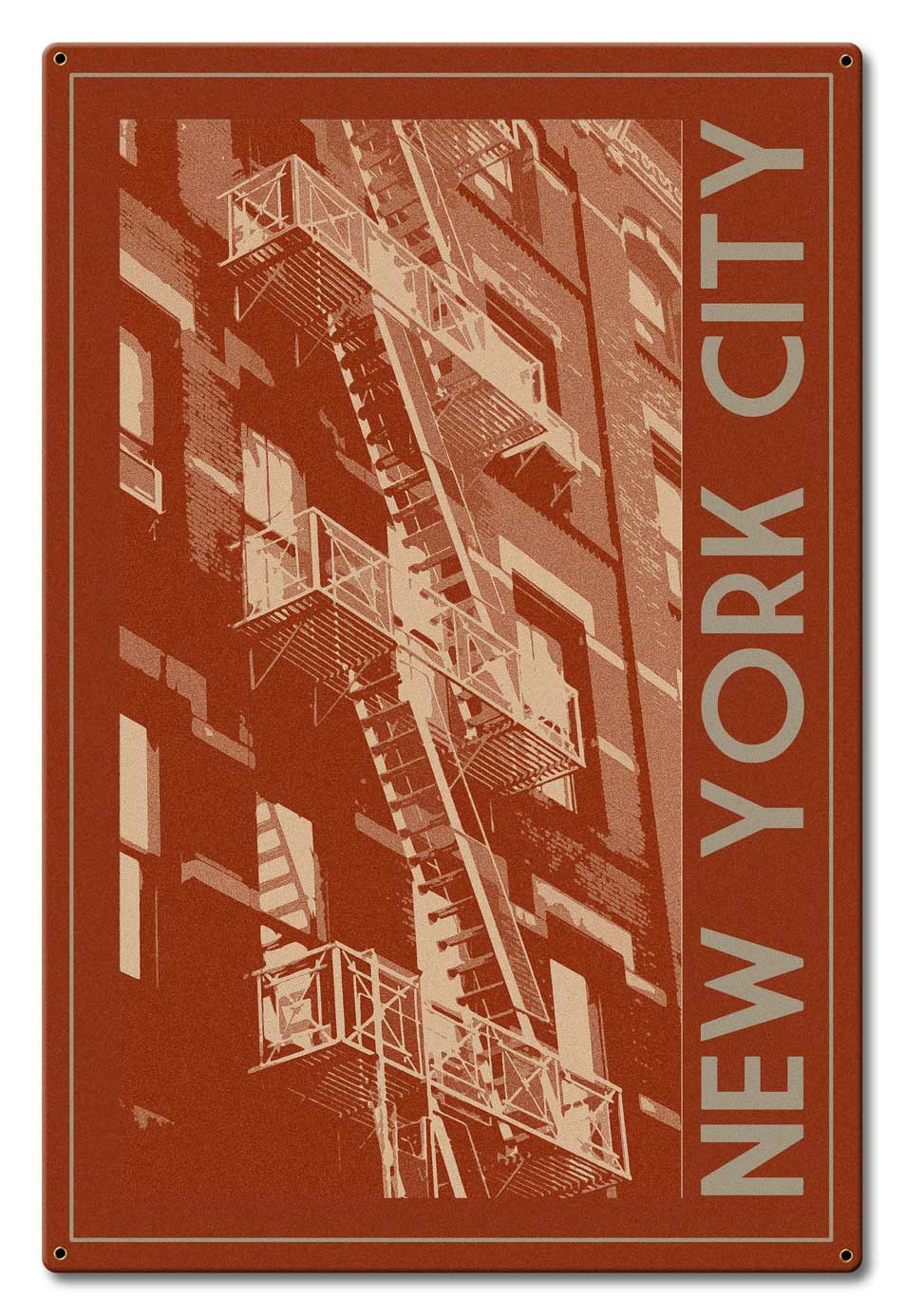 New York Stair Vintage Sign