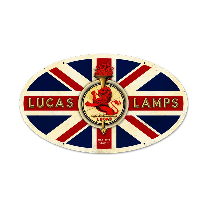 Lucas Lamps Oval Vintage Sign