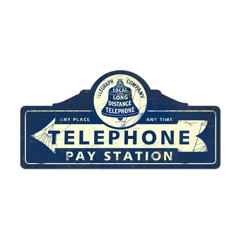 Telephone Paystation Vintage Sign