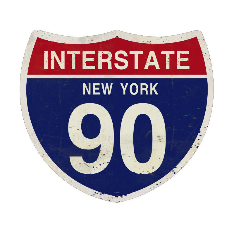 New York Interstate 90 Vintage Sign