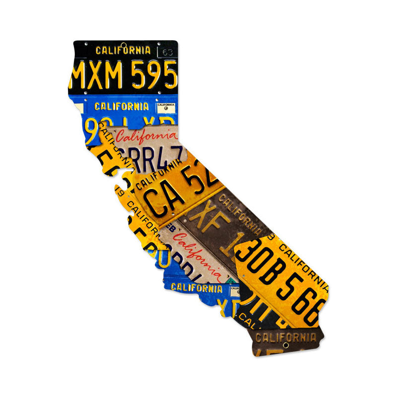 California License Plates Vintage Sign