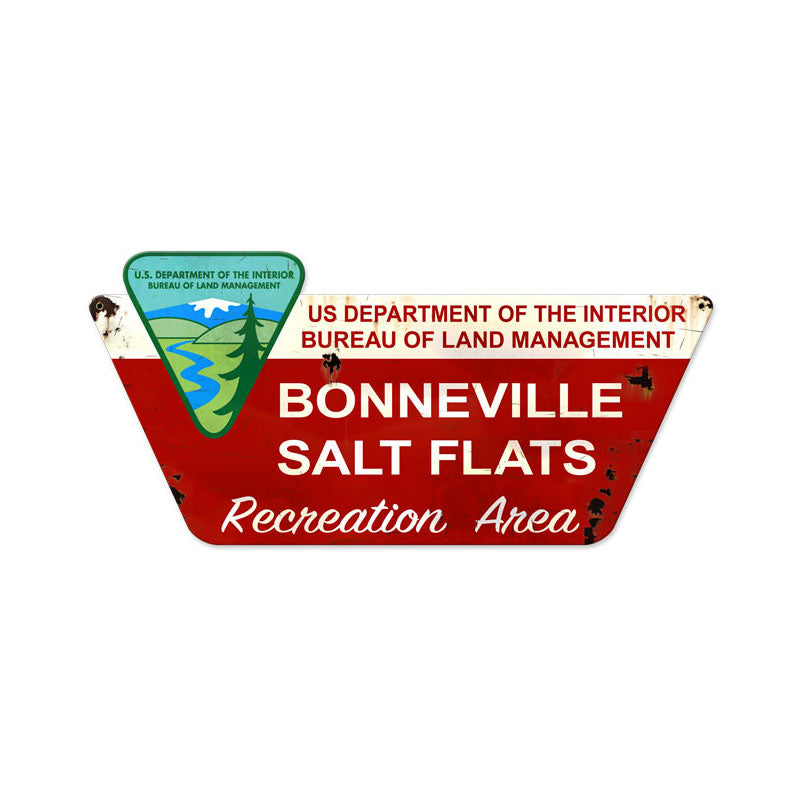 Bonneville Salt Flats Vintage Sign
