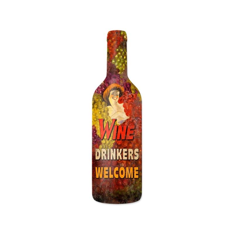 Wine Drinkers Welcome Vintage Sign