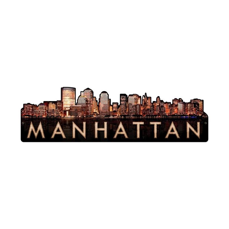 Manhattan Skyline Vintage Sign