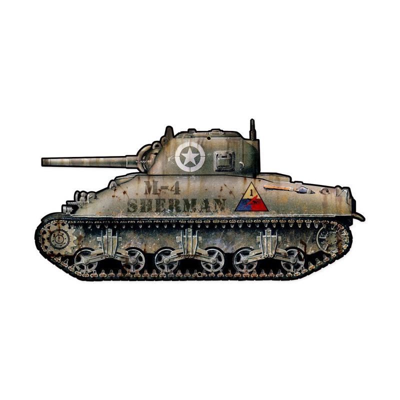 Sherman Tank Vintage Sign