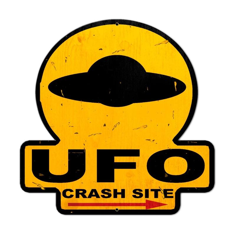 Ufo Crash Site Vintage Sign