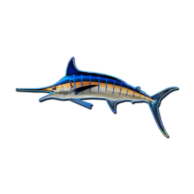 Marlin Sport Fish Mount Vintage Sign