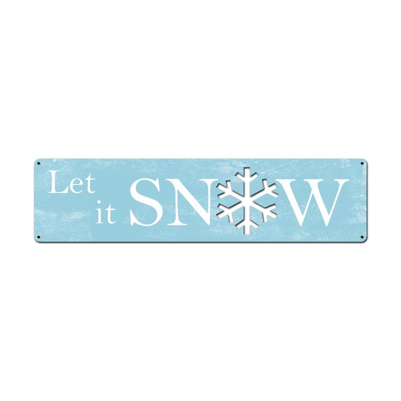 Let It Snow Vintage Sign