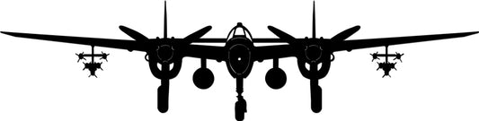 P-38 Lightning Plane Vintage Sign