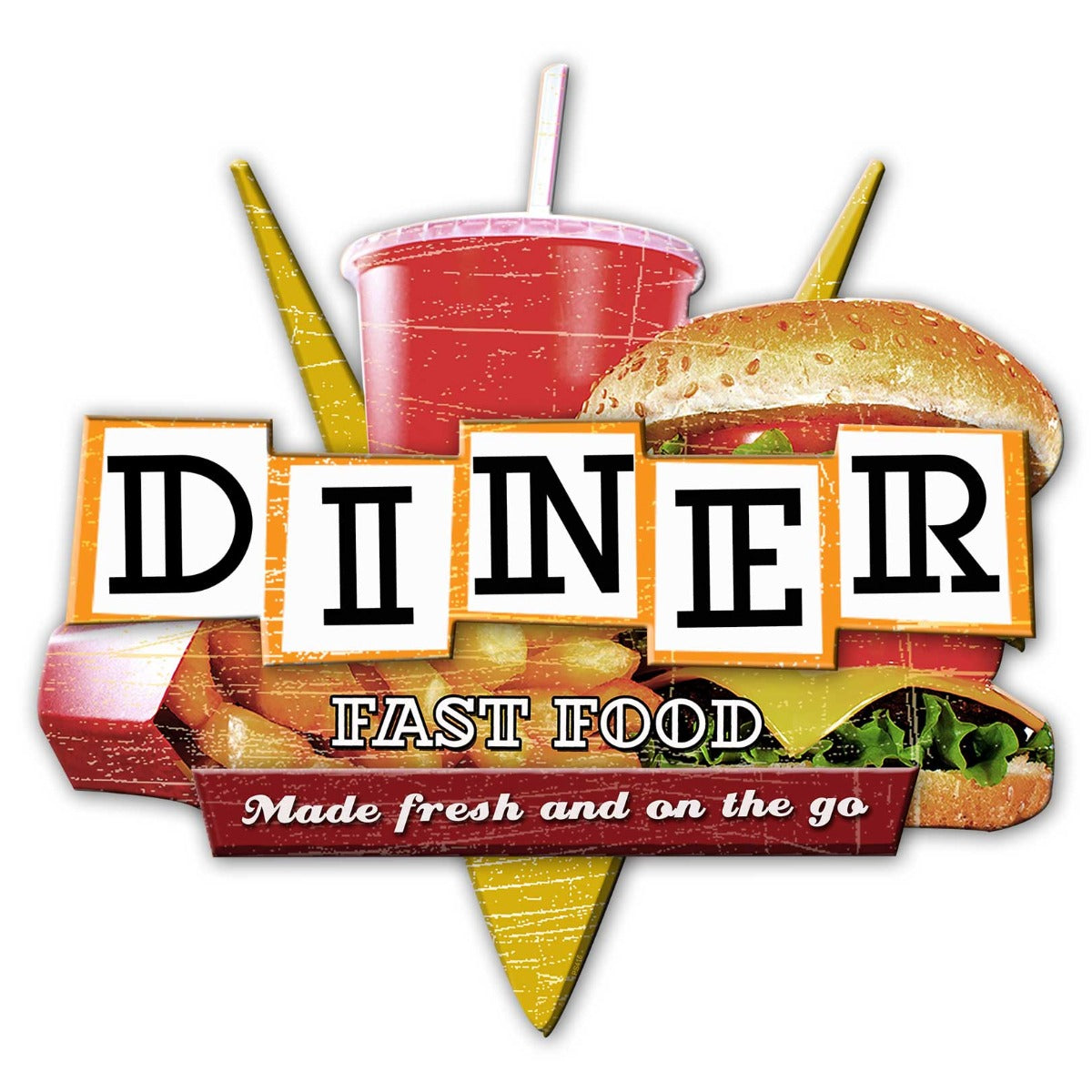 Fast Food Diner Vintage Sign