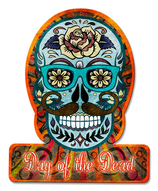 DAY OF THE DEAD HIPSTER Vintage Sign