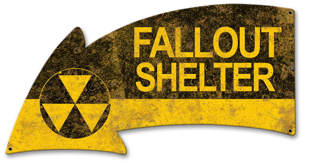 Fallout Shelter Arrow Vintage Sign