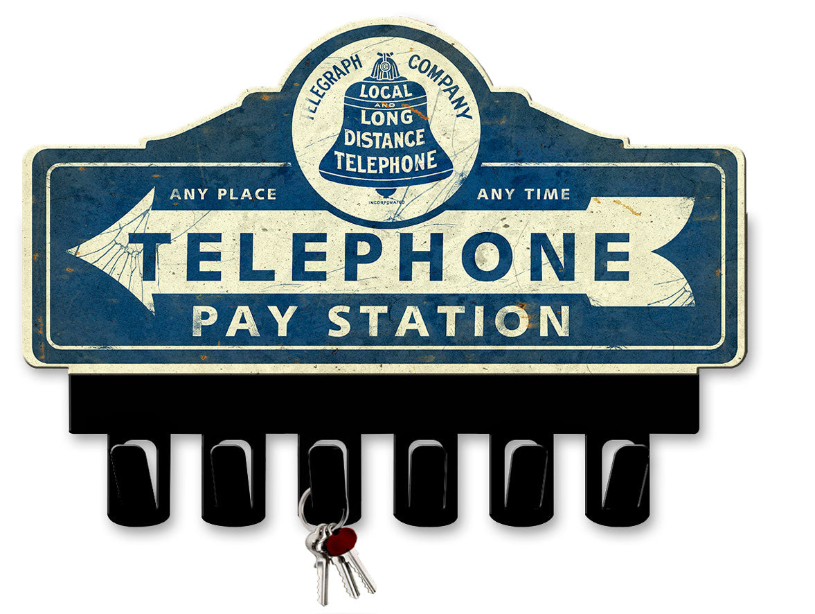 Telegraph Company Key Hanger Vintage Sign