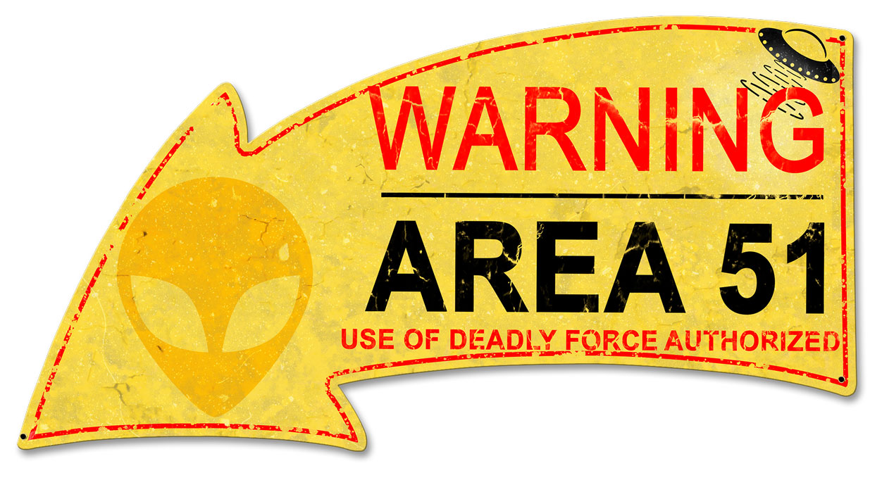 Area 51 Arrow Vintage Sign