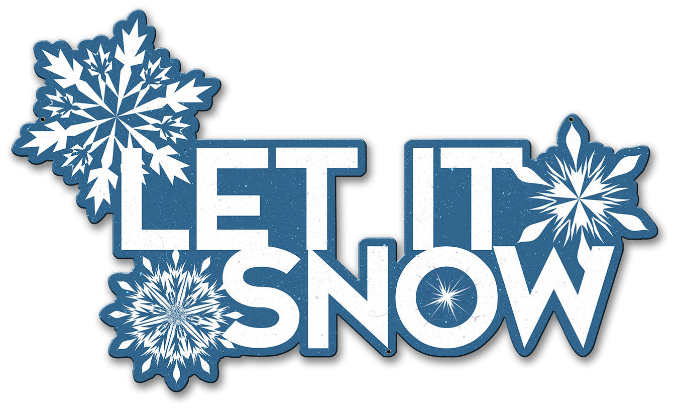 Let It Snow Vintage Sign