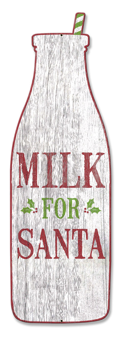 Milk For Santa Vintage Sign
