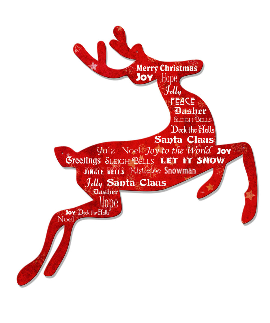 Christmas Reindeer Vintage Sign