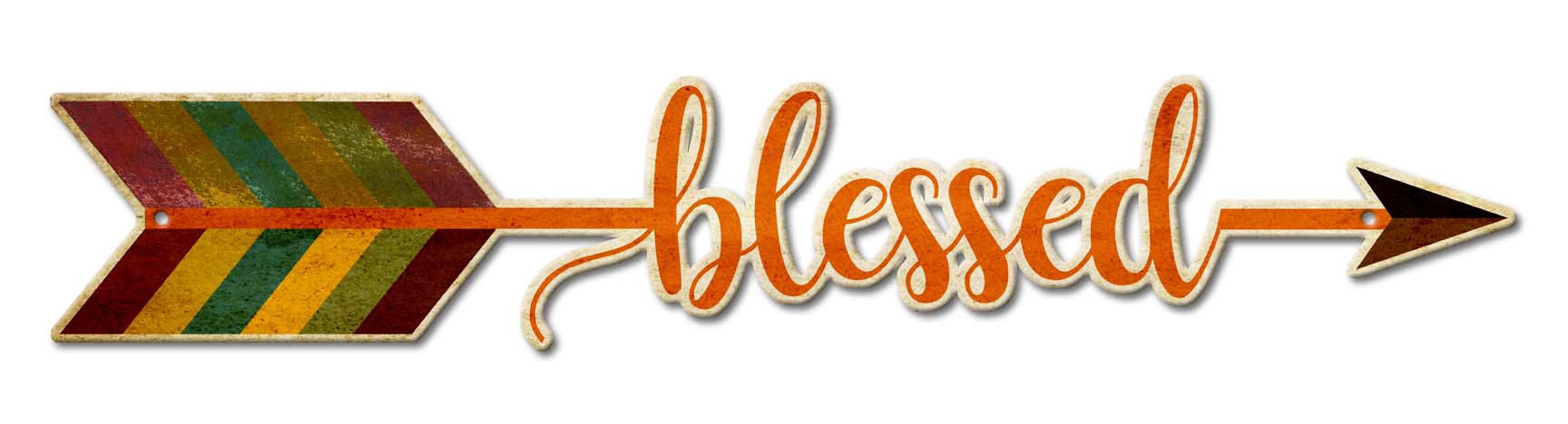 Blessed Arrow Vintage Sign