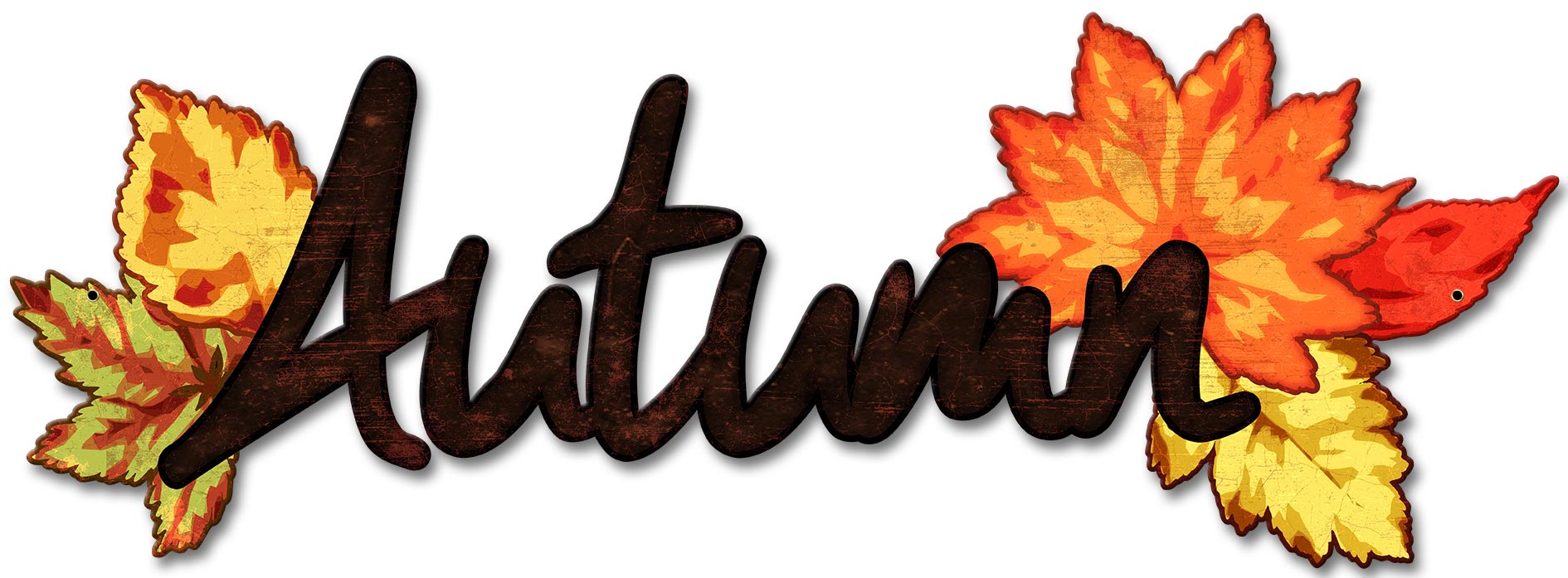 Autumn Leaves Vintage Sign