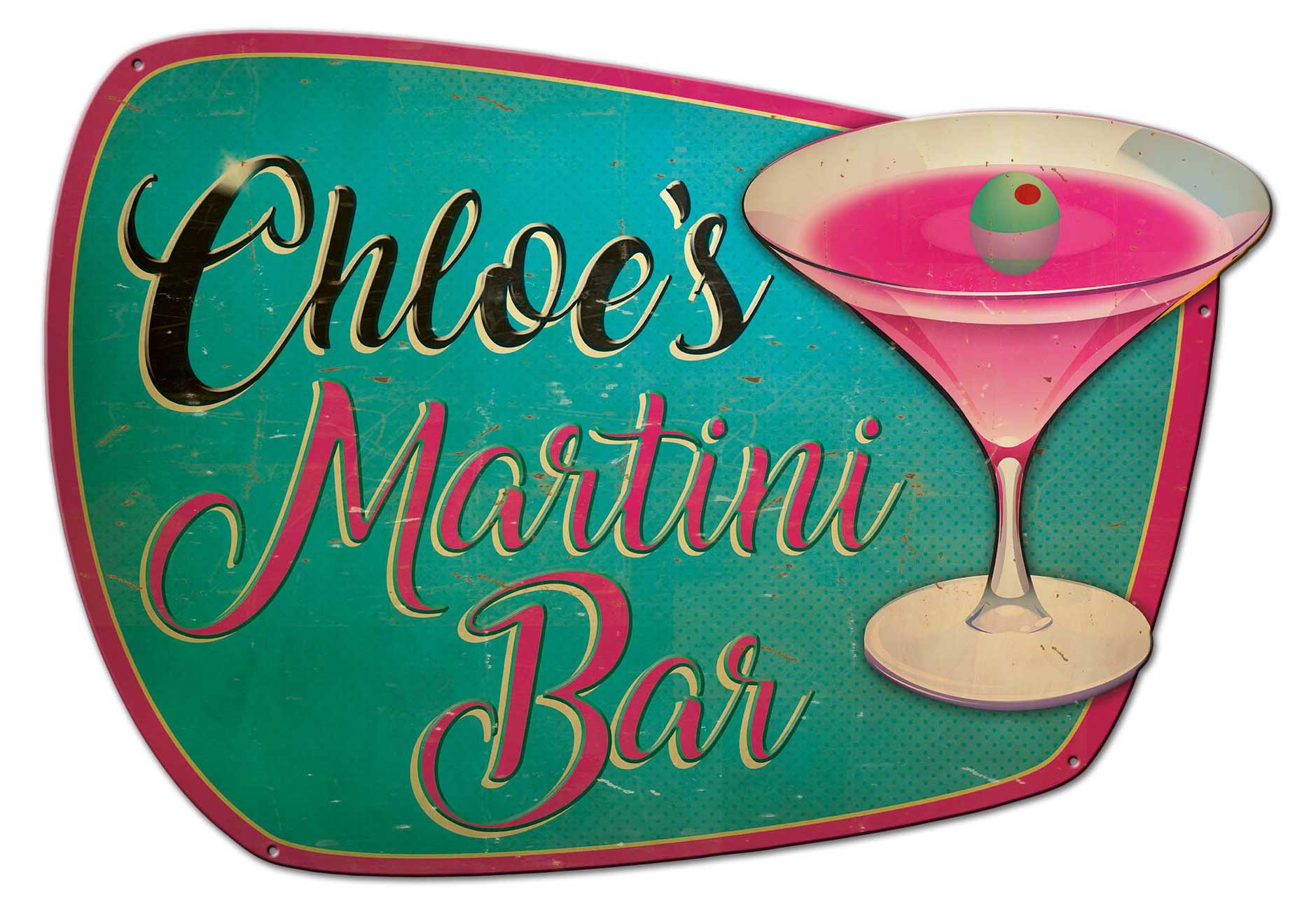  MArtini Bar Vintage Sign - Personalized