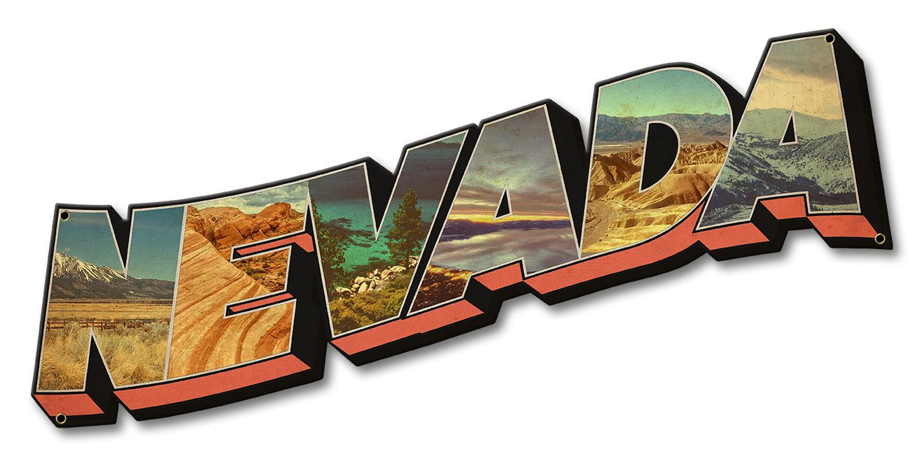 Nevada Postcard Vintage Sign