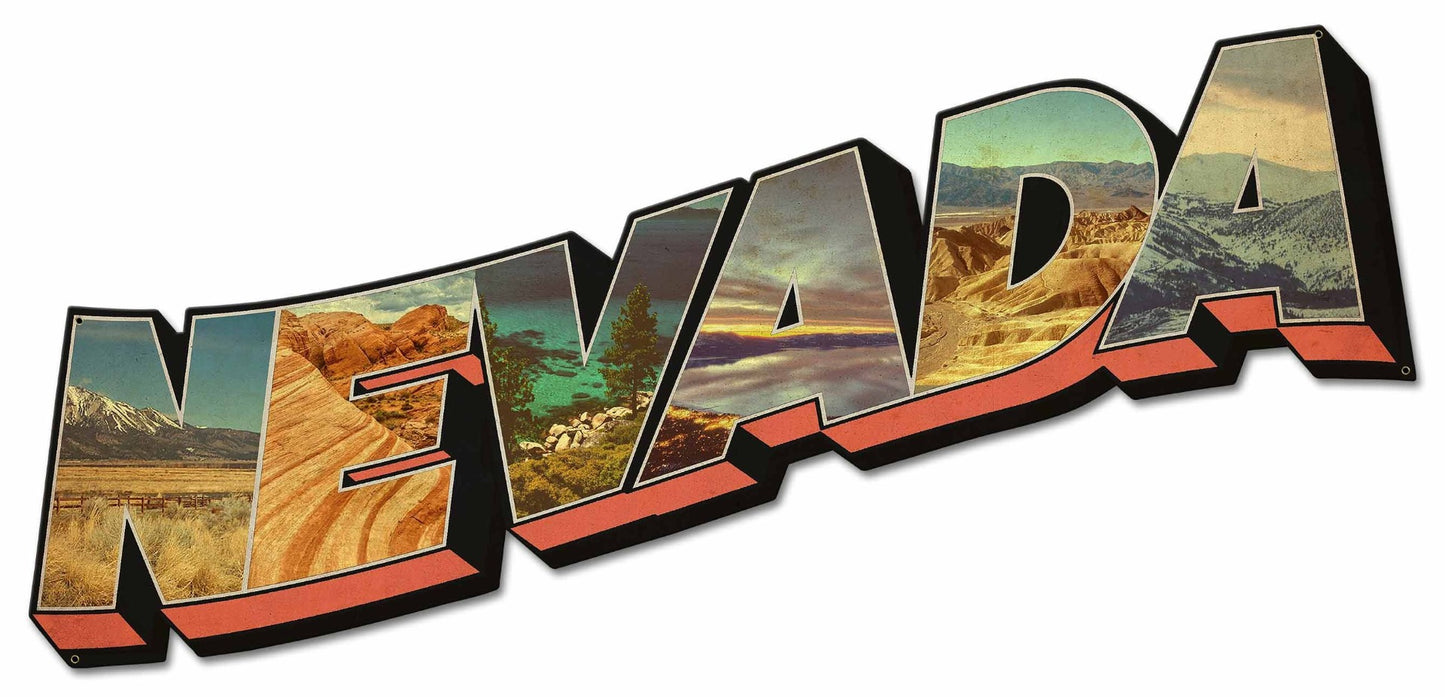 Nevada Postcard Vintage Sign