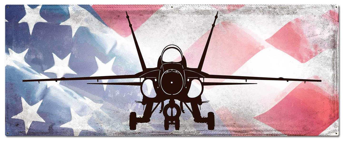 Planes FA18 Hornet American Flag