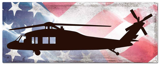 Planes H-60 Helicopter American Flag