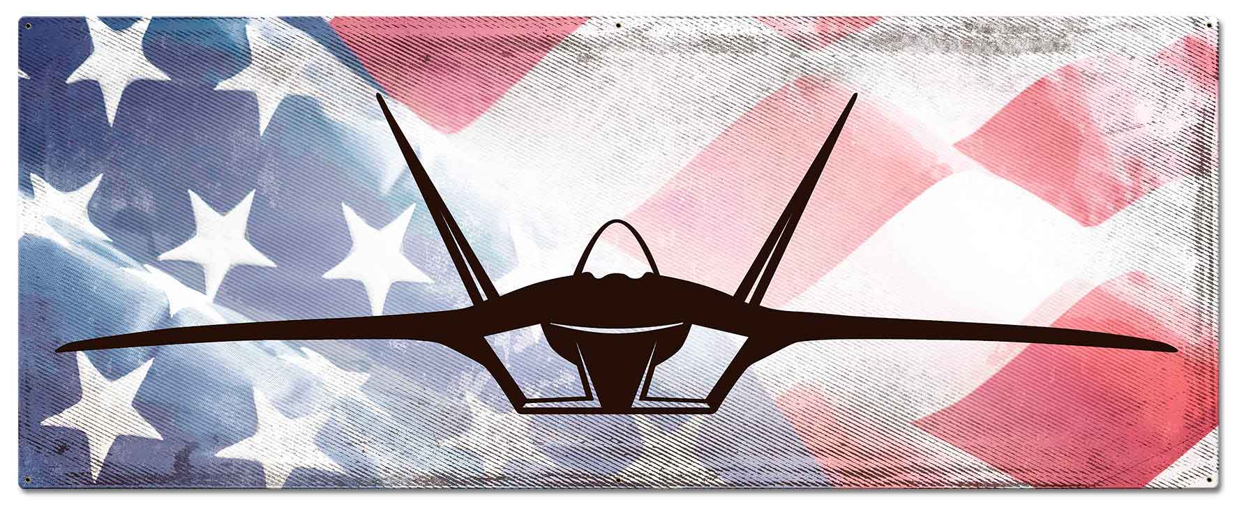 Planes F-22 American Flag