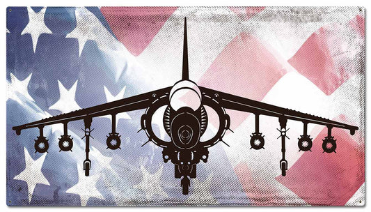 Planes Harrier American Flag
