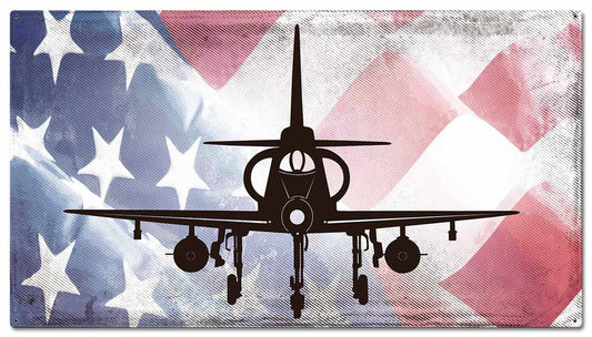 Planes A-4F Seahawk American Flag