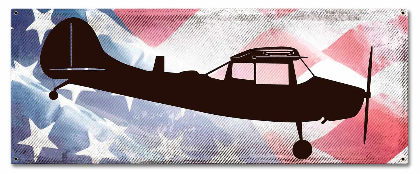 Planes O-1E American Flag