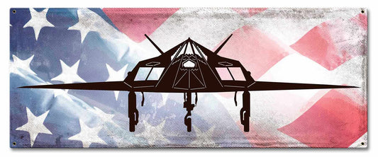 Planes F117 Stealth Fighter American Flag