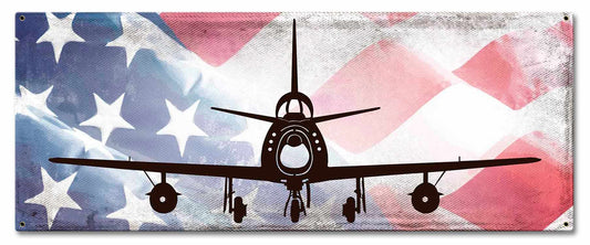 Planes F86F Sabre American Flag